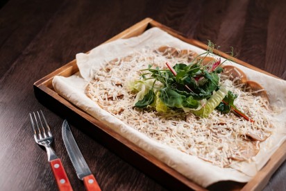 Smoked beef tongue carpaccio